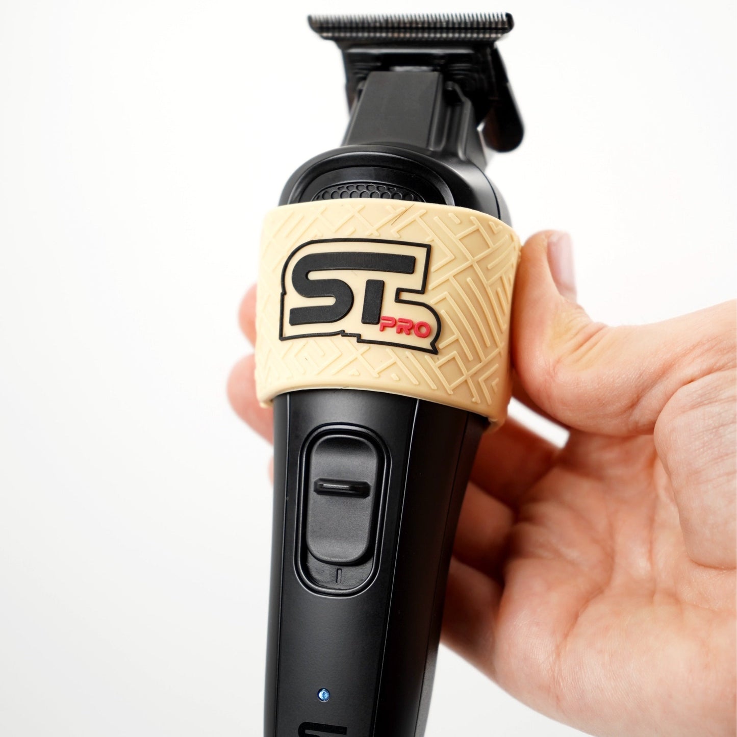 Supreme Trimmer clipper grips – silicone grip installed on a barber tool, gallery view 4