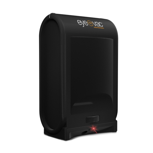 EyeVac Pro black touchless vacuum angled product view