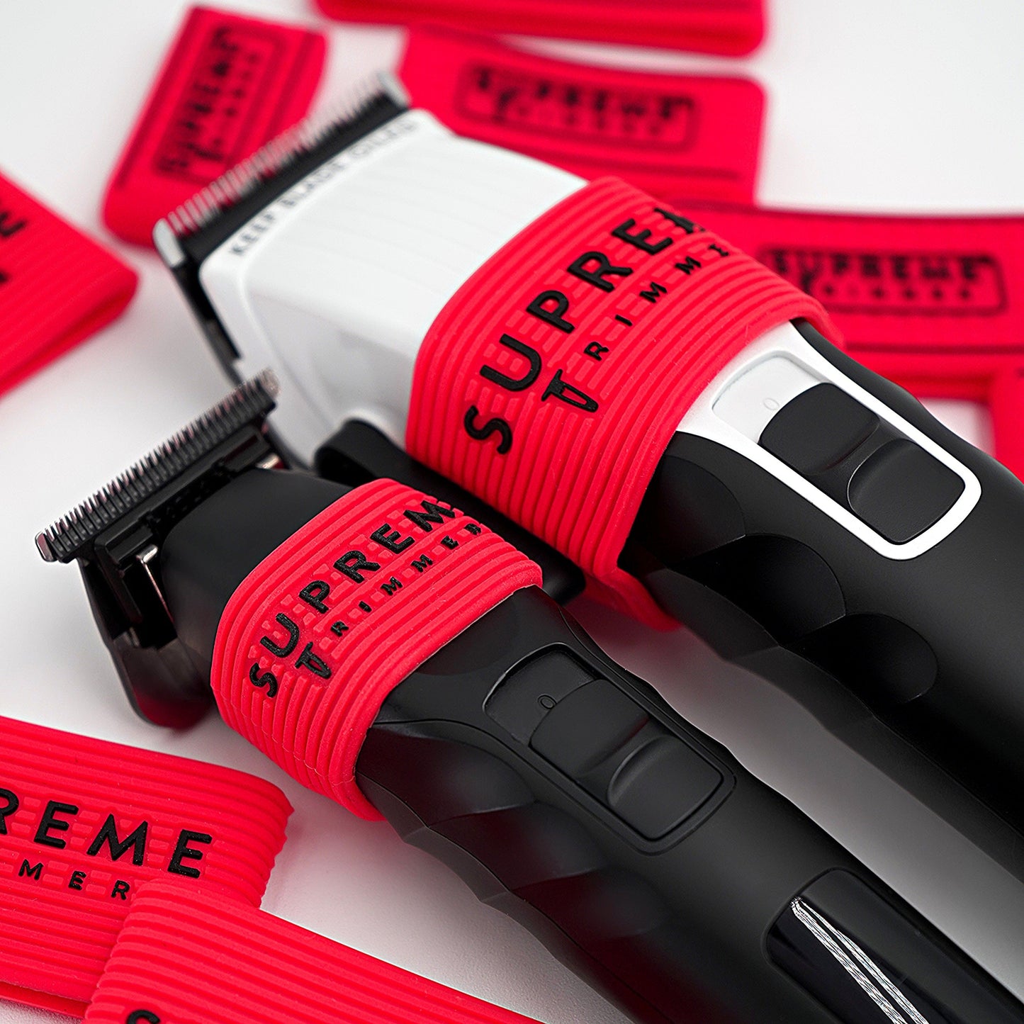 Supreme Trimmer clipper grips – silicone grip installed on a barber tool, gallery view 31