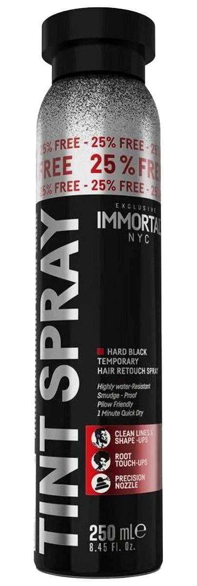 Immortal Hard Black Temporary Hair Enhancement Tint Spray 250ml