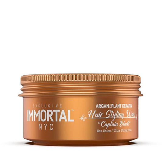 Immortal Captain Black Hair Wax 5.07oz Professional Strong Hold Styling Wax