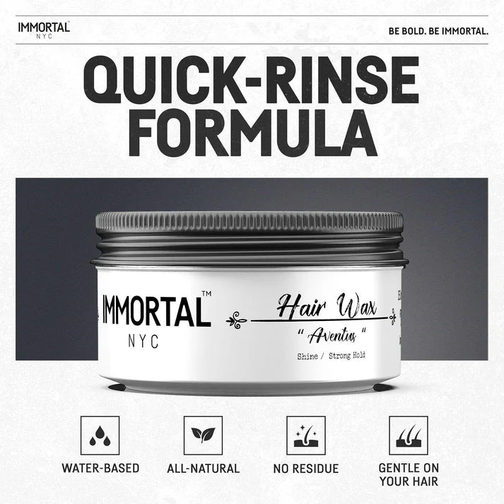 Immortal NYC Aventus Hair Wax 150ml Flexible Hold Natural Finish Styling Wax
