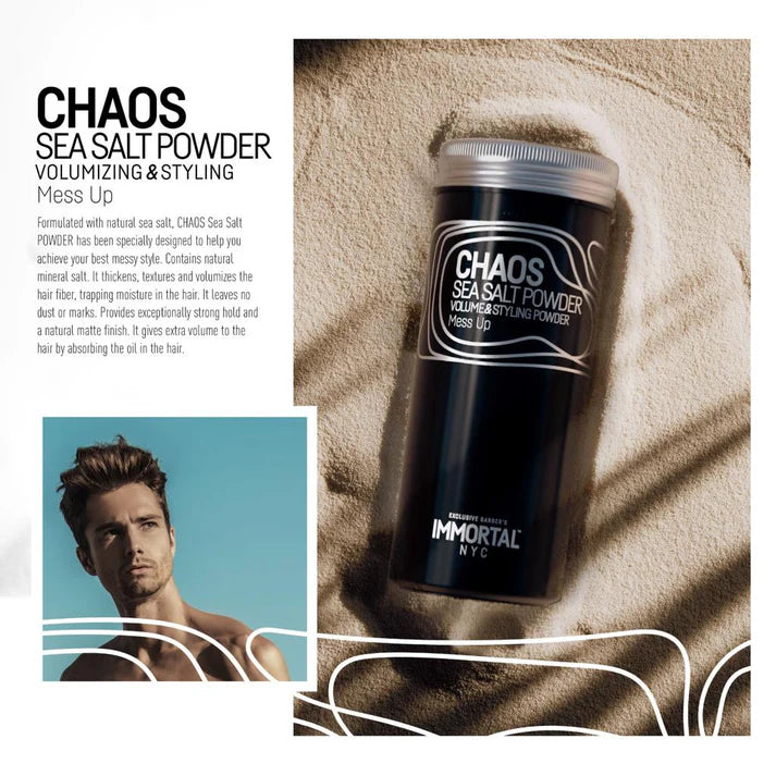 Immortal NYC Chaos Sea Salt Hair Powder 20g Extra Strong Hold Matte Styling Powder