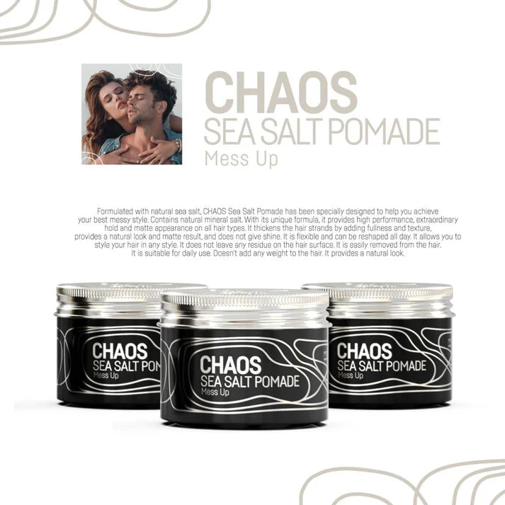 Immortal NYC Chaos Sea Salt Pomade 100ml Extra Strong Hold Matte Hair Pomade
