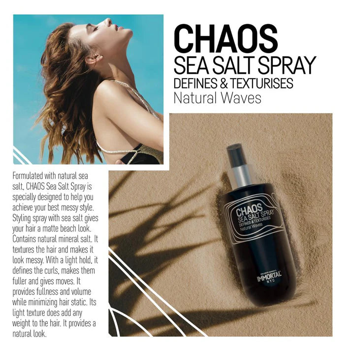 Immortal NYC Chaos Sea Salt Spray 250ml Texturizing Volume Hair Spray