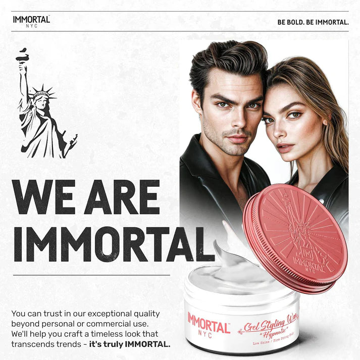 Immortal NYC Hypnotic Hair Wax Gel 150ml Strong Hold Low Shine Styling Wax