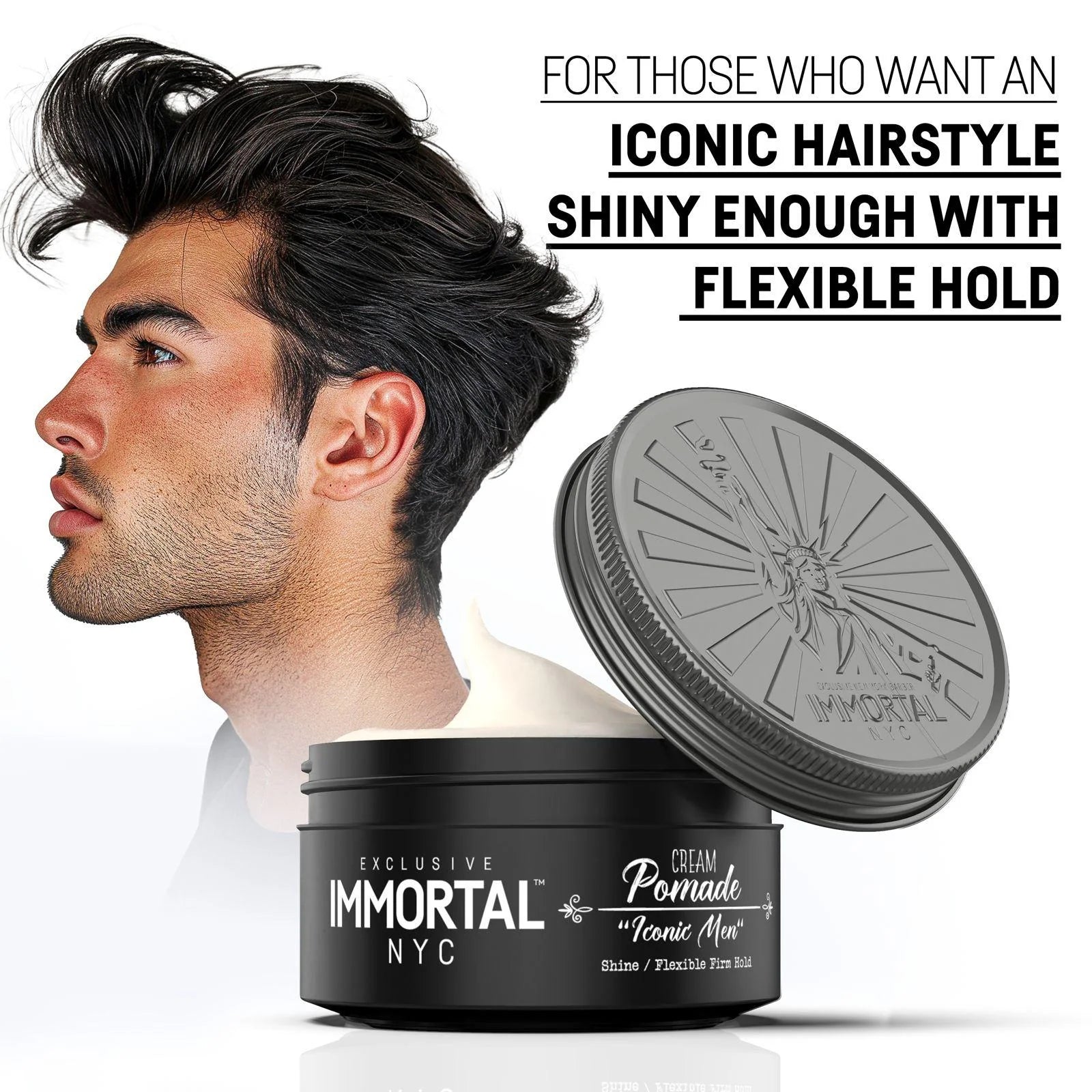 Immortal NYC Iconic Man cream pomade natural shine