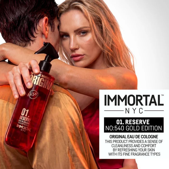Immortal NYC Reserve 01 Gold Cologne 16.9oz – Long Lasting Scent