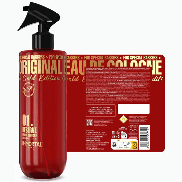 Immortal NYC Reserve 01 Gold Cologne 16.9oz – Long Lasting Scent