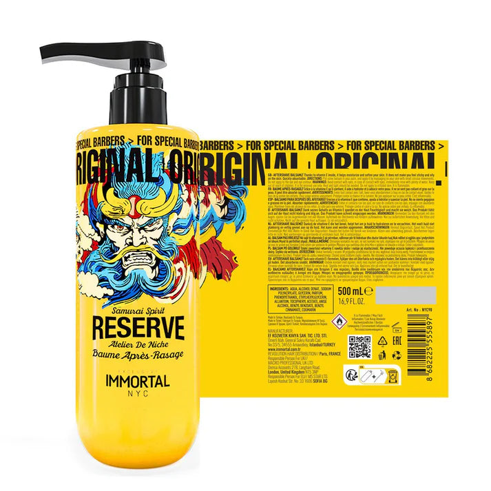Immortal NYC Samurai Aftershave Balsam 400ml Hydrating Post Shave Balm