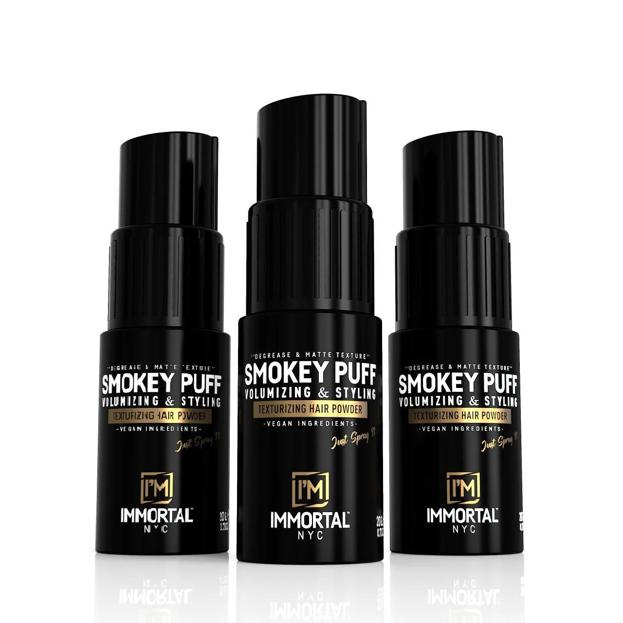 Immortal NYC Smokey Puff black styling powder spray matte volume