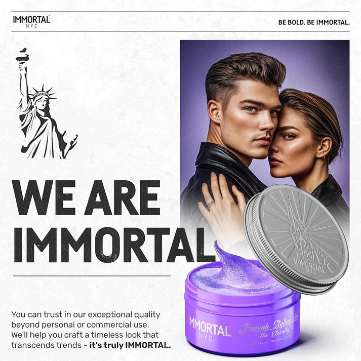 Immortal NYC The Eternity Pomade Gel 150ml High Hold Water-Based Hair Styling Pomade