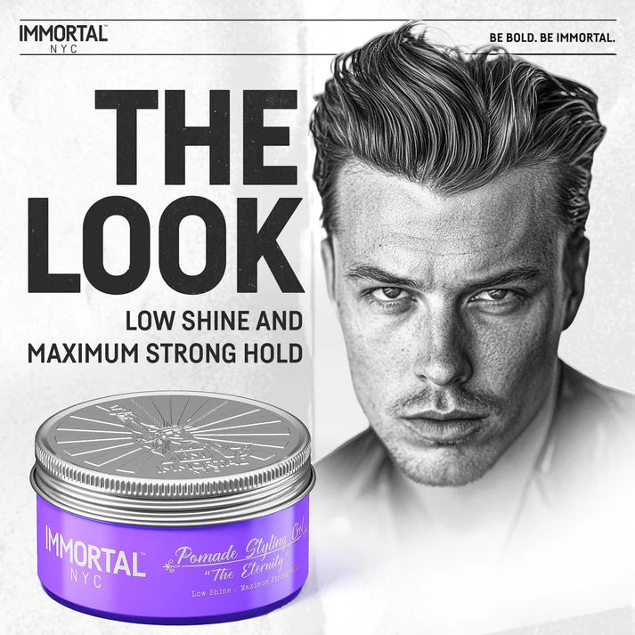 Immortal NYC The Eternity Pomade Gel 150ml High Hold Water-Based Hair Styling Pomade