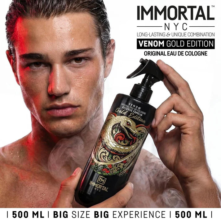 Immortal NYC Venom Gold Edition cologne 16.9oz oud inspired fragrance