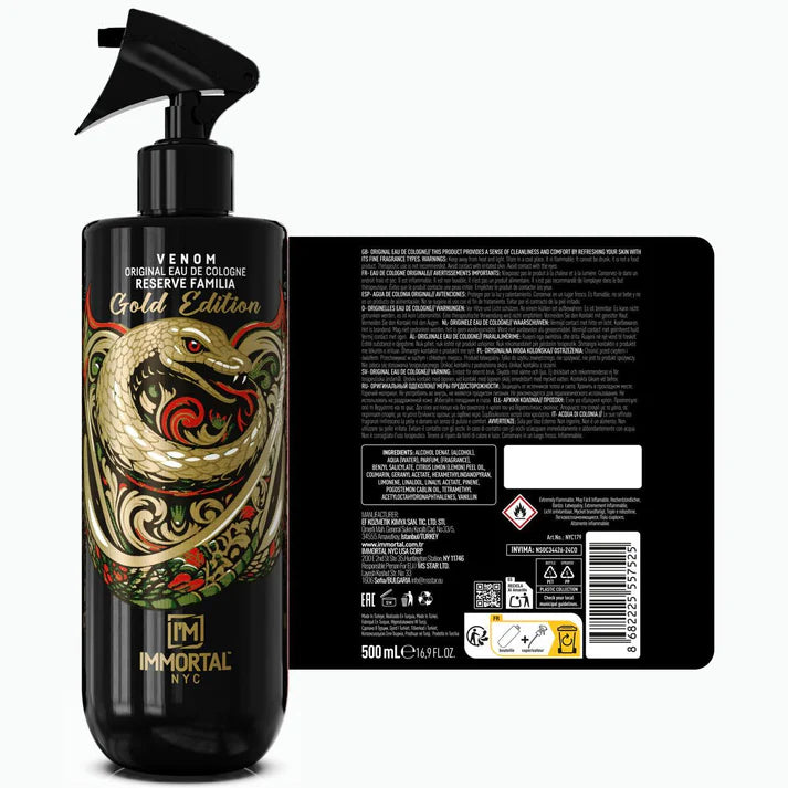 Immortal NYC Venom Gold Edition cologne 16.9oz oud inspired fragrance