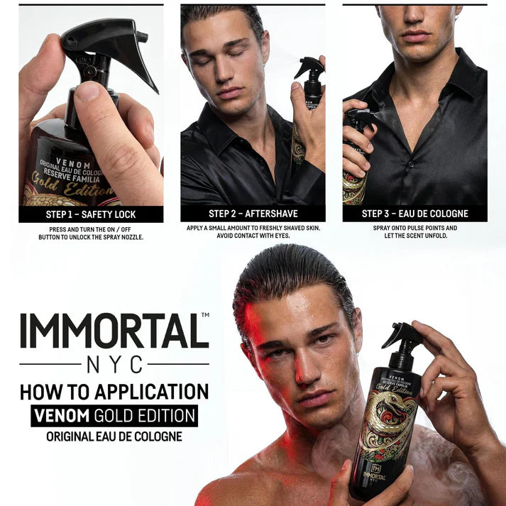 Immortal NYC Venom Gold Edition cologne 16.9oz oud inspired fragrance
