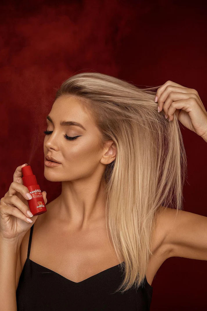 Immortal NYC styling powder spray matte volume hair powder red