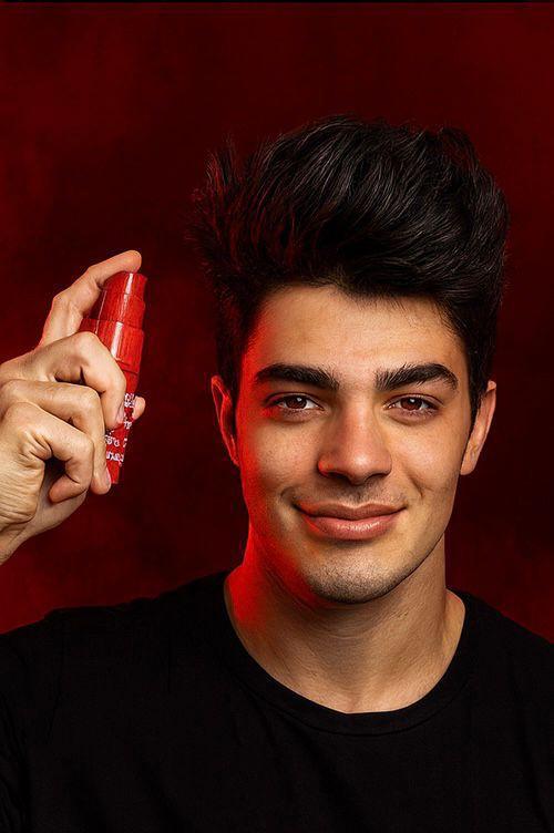 Immortal NYC styling powder spray matte volume hair powder red