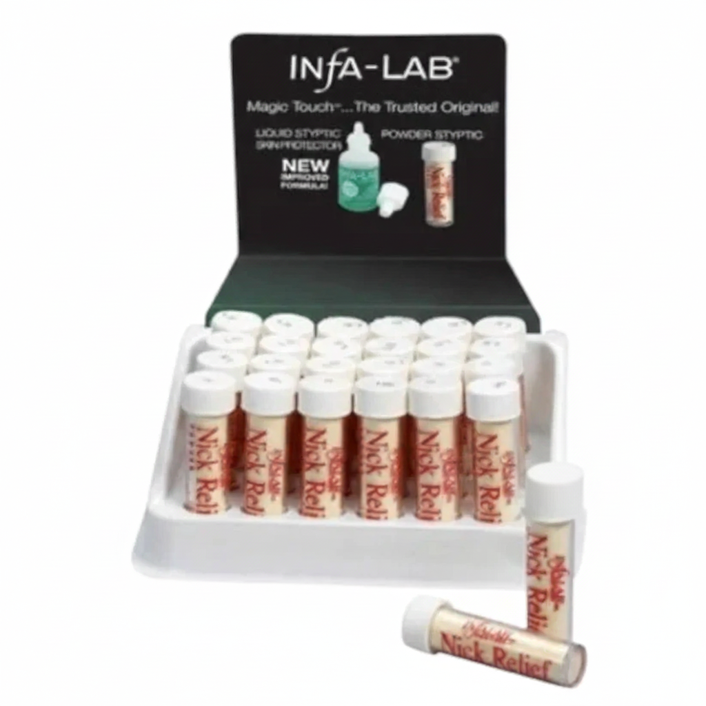 Infa-Lab Magic Touch Nick Relief Styptic Powder – No-Sting Bleeding Control