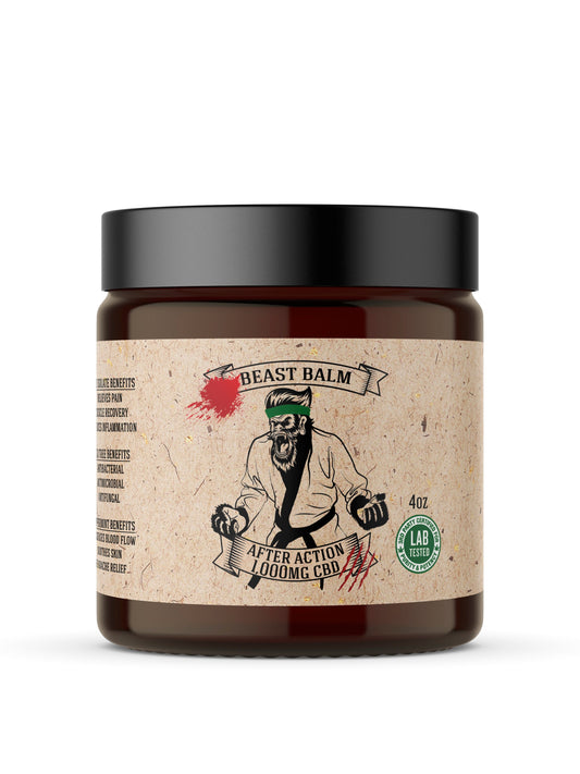 Johnny Slicks After Action Hemp Beast Balm – 1000 mg CBD – 1000 mg CBD balm container front view