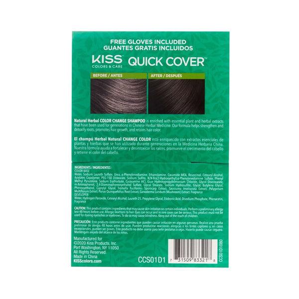 KISS Quick Cover Color Change Shampoo 3 Pack Gray Coverage