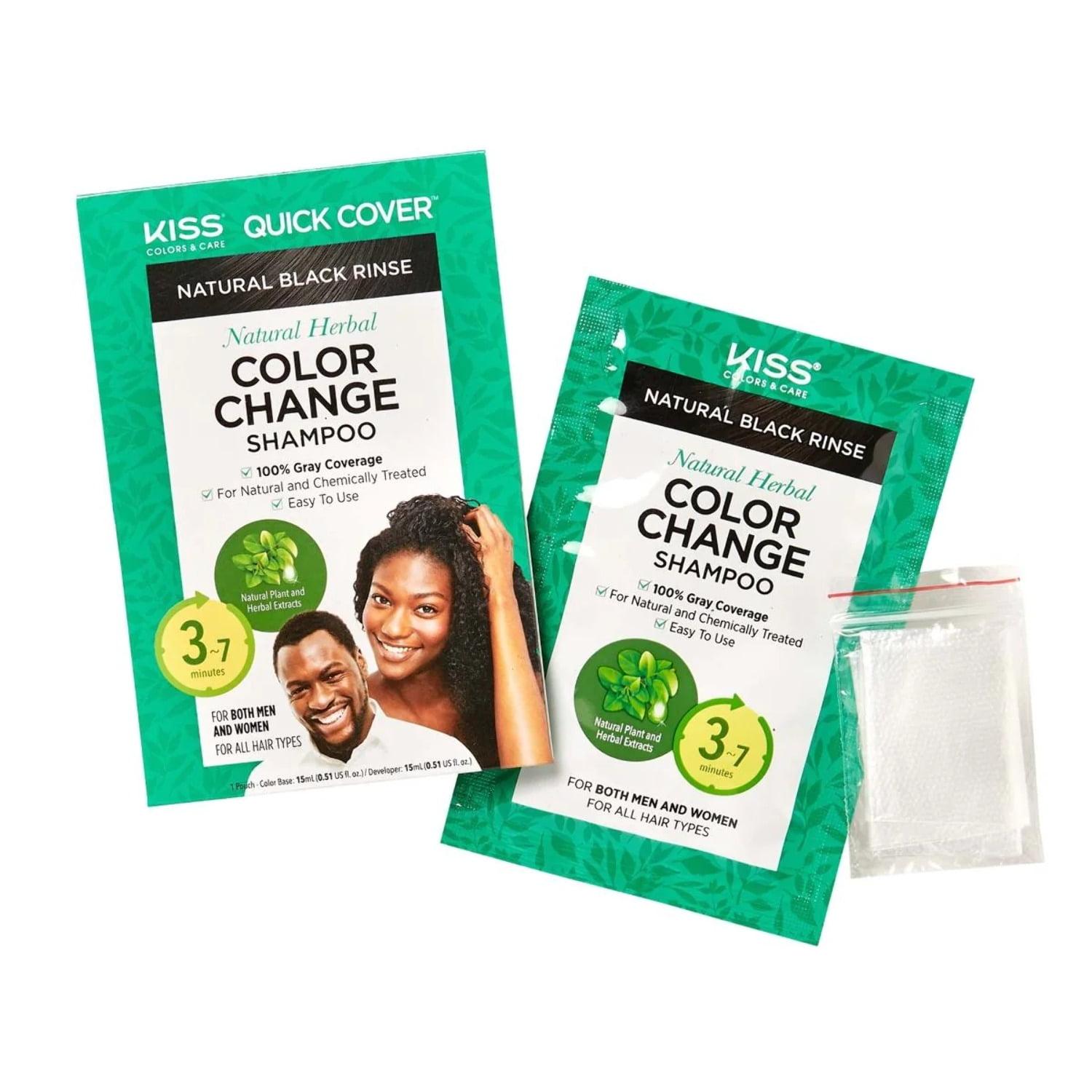 KISS Quick Cover Color Change Shampoo 3 Pack Gray Coverage