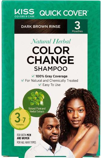 KISS Quick Cover Color Change Shampoo 3 Pack Gray Coverage