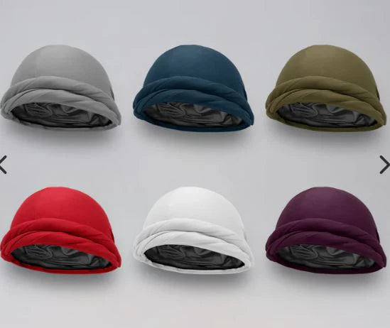 King J Easy Halo Cap Assorted Colors Satin Lined Infinity Wrap 6 Pack