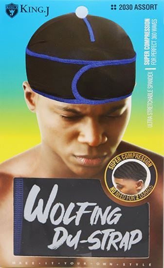 King J black no-string durag velcro wave cap