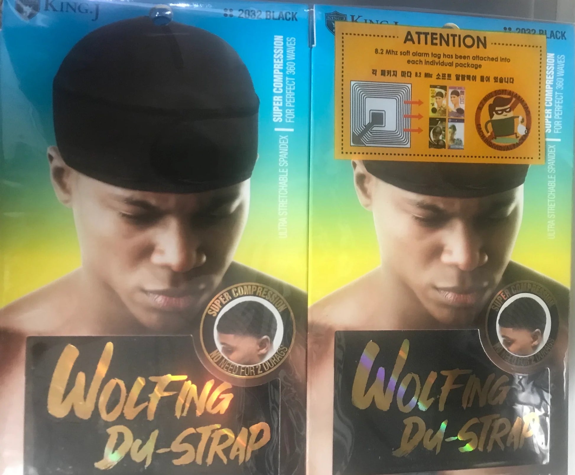 King J black no-string durag velcro wave cap