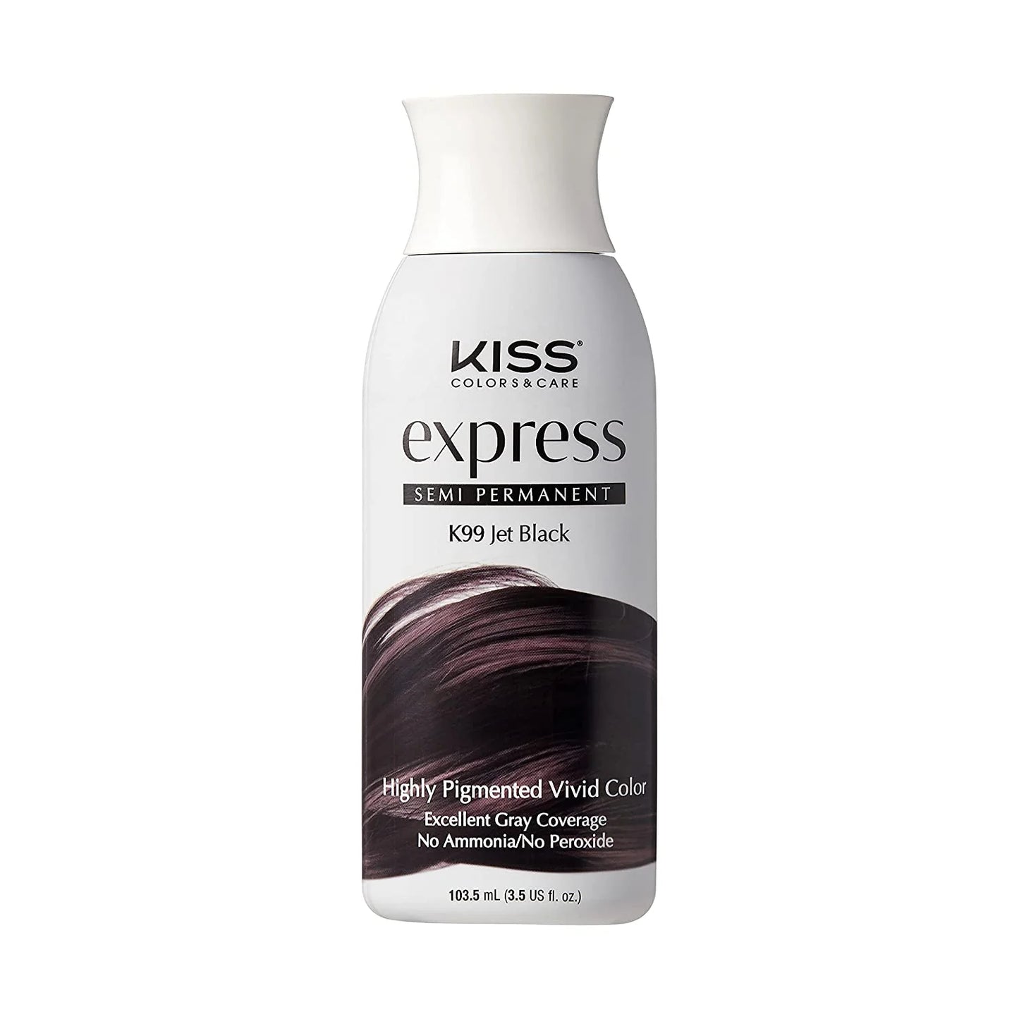 Kiss Express Color Semi-Permanent Hair Color – Vivid Shine, Gray Coverage Rinse