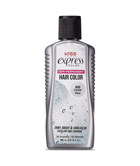 Kiss Express Color Semi-Permanent Hair Color – Vivid Shine, Gray Coverage Rinse