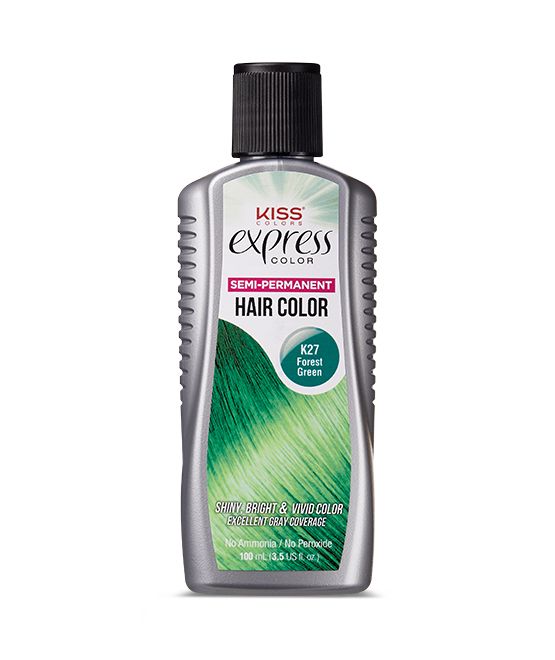 Kiss Express Color Semi-Permanent Hair Color – Vivid Shine, Gray Coverage Rinse