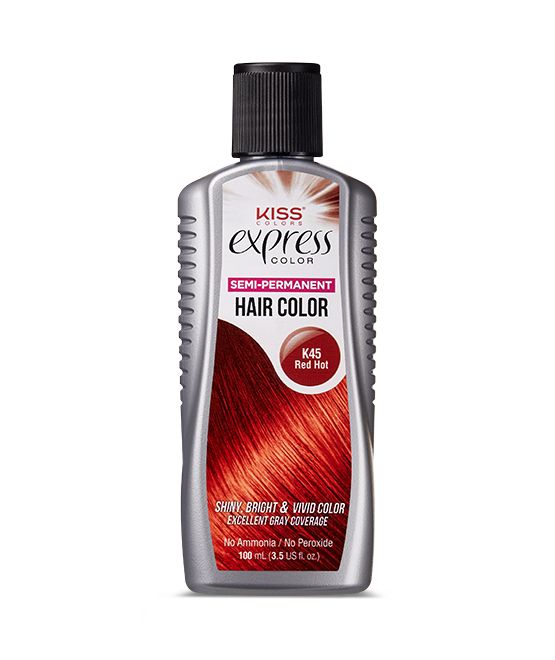 Kiss Express Color Semi-Permanent Hair Color – Vivid Shine, Gray Coverage Rinse