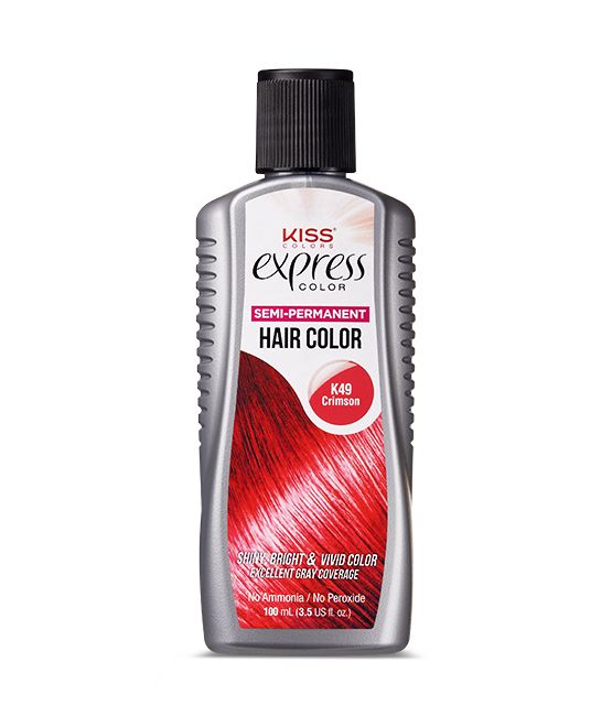 Kiss Express Color Semi-Permanent Hair Color – Vivid Shine, Gray Coverage Rinse