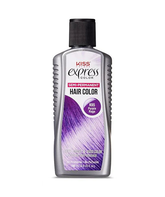 Kiss Express Color Semi-Permanent Hair Color – Vivid Shine, Gray Coverage Rinse