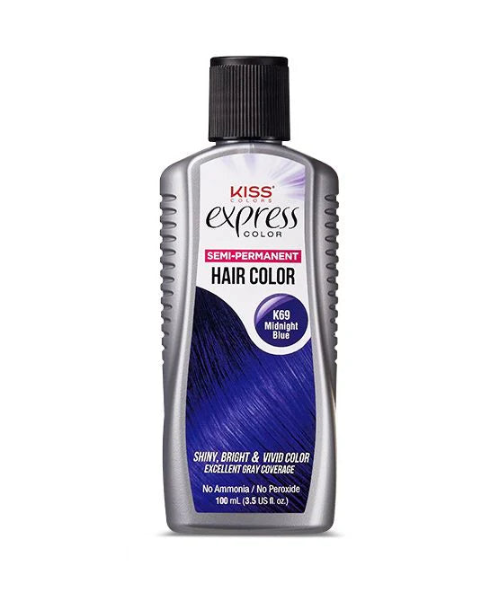 Kiss Express Color Semi-Permanent Hair Color – Vivid Shine, Gray Coverage Rinse