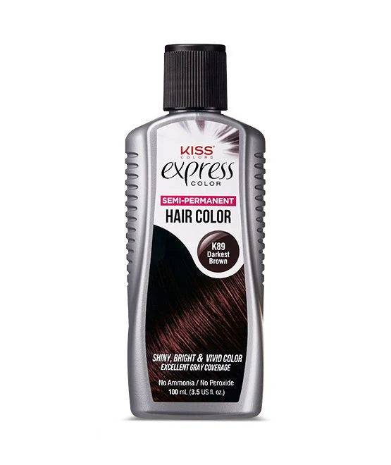Kiss Express Color Semi-Permanent Hair Color – Vivid Shine, Gray Coverage Rinse