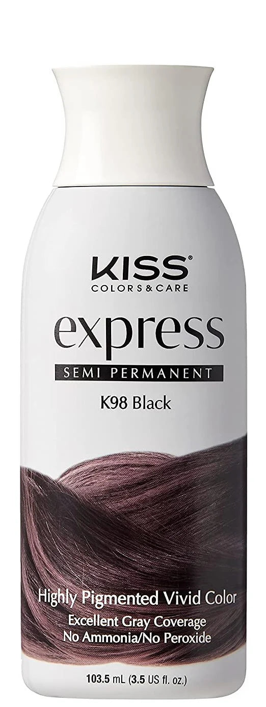 Kiss Express Color Semi-Permanent Hair Color – Vivid Shine, Gray Coverage Rinse