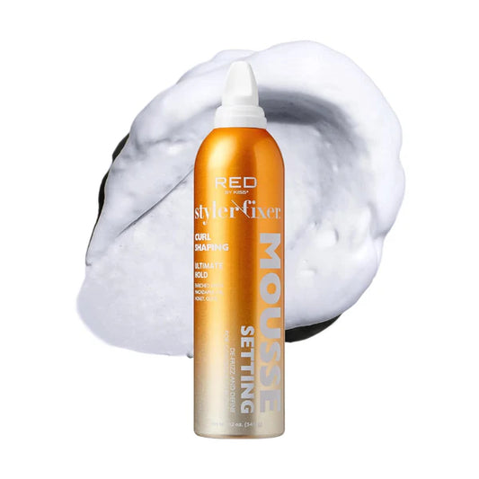 Kiss Frizz Control Setting Mousse Red Curl Hydration Styler