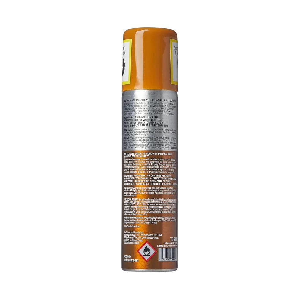 Kiss Tintation Light Brown Temporary Hair Color Spray Root Cover Up