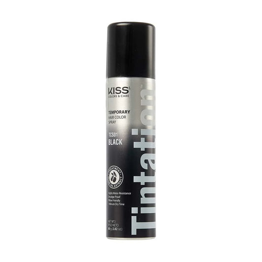 Kiss Tintation Temporary Hair Color Spray 2.82 oz - Black