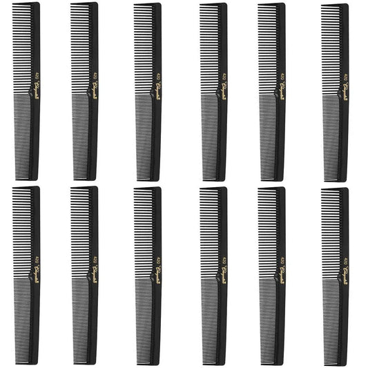 Krest Cleopatra Styling Comb #420 Black Flat Back Styler 12 Pack