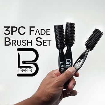 L3VEL3 3 piece fade brush set professional barber brushes