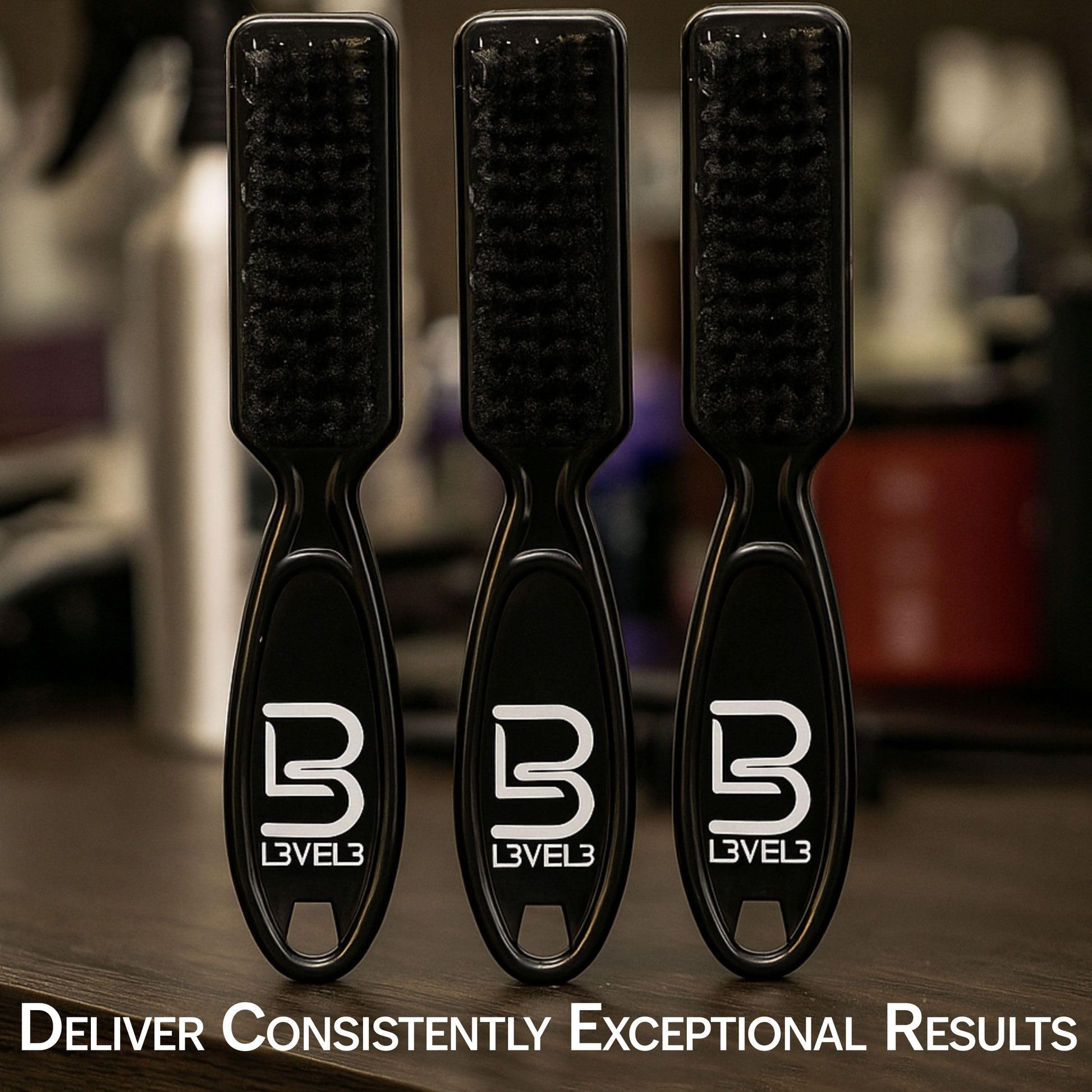 L3VEL3 3 piece fade brush set professional barber brushes