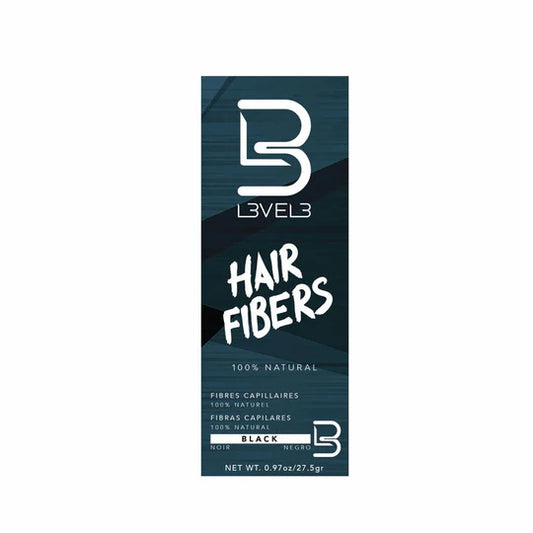 L3VEL3 Hair Fibers Black 27.5g Instant Hair Thickening Coverage