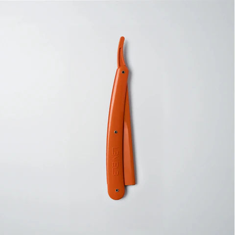 L3VEL3 straight razor holder orange stainless steel barber razor