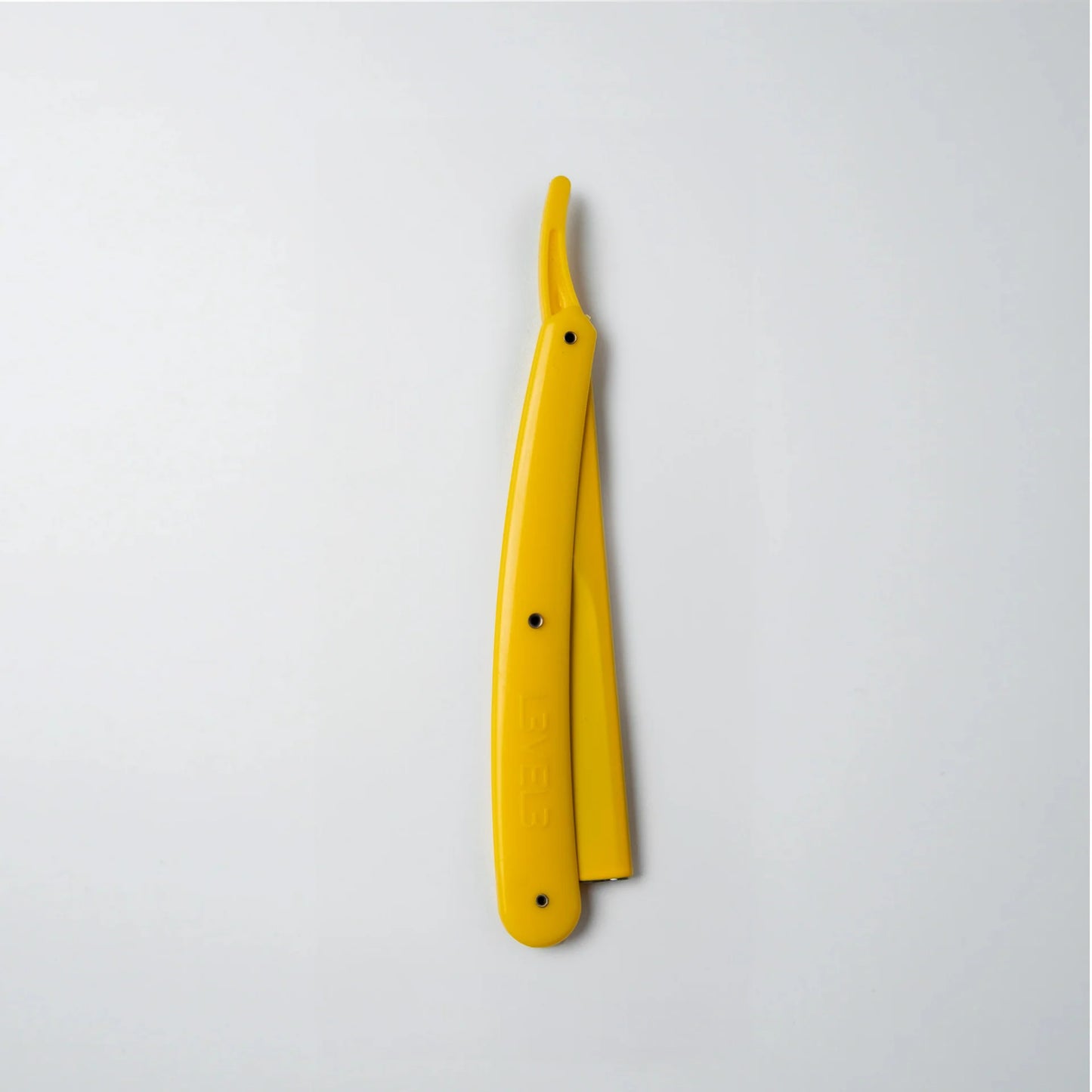 L3VEL3 straight razor holder yellow stainless steel barber razor