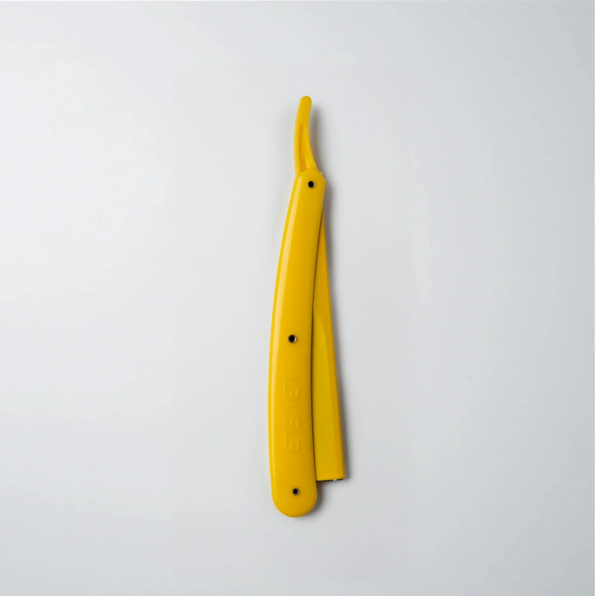 L3VEL3 straight razor holder yellow stainless steel barber razor