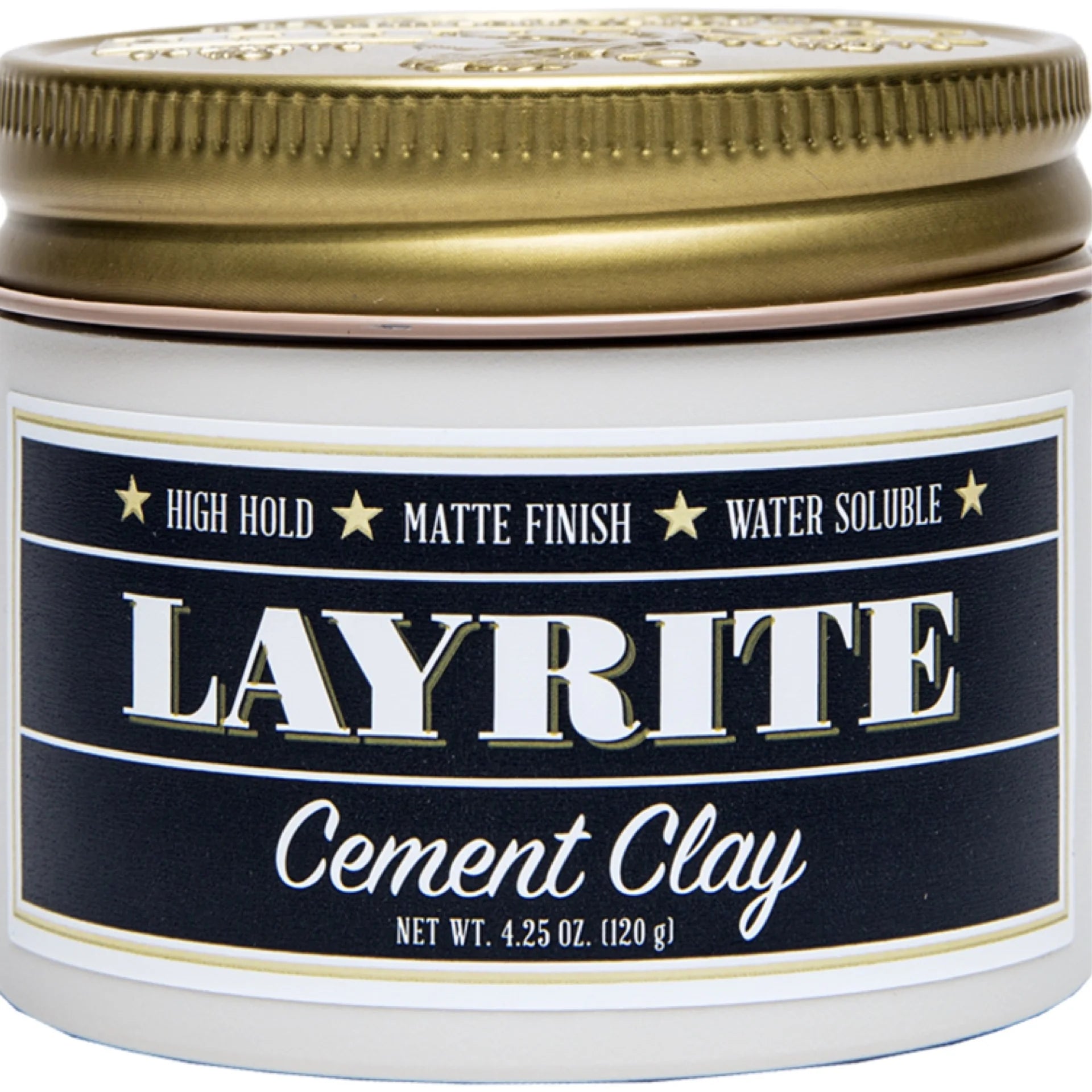 Layrite Cement Clay strong hold matte styling clay